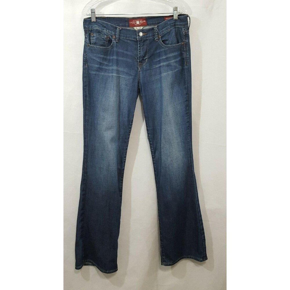 LUCKY BRAND  Womens Jeans Size 8 Sweet N Low Blue Denim Distressed 32/33 - Picture 2 of 5
